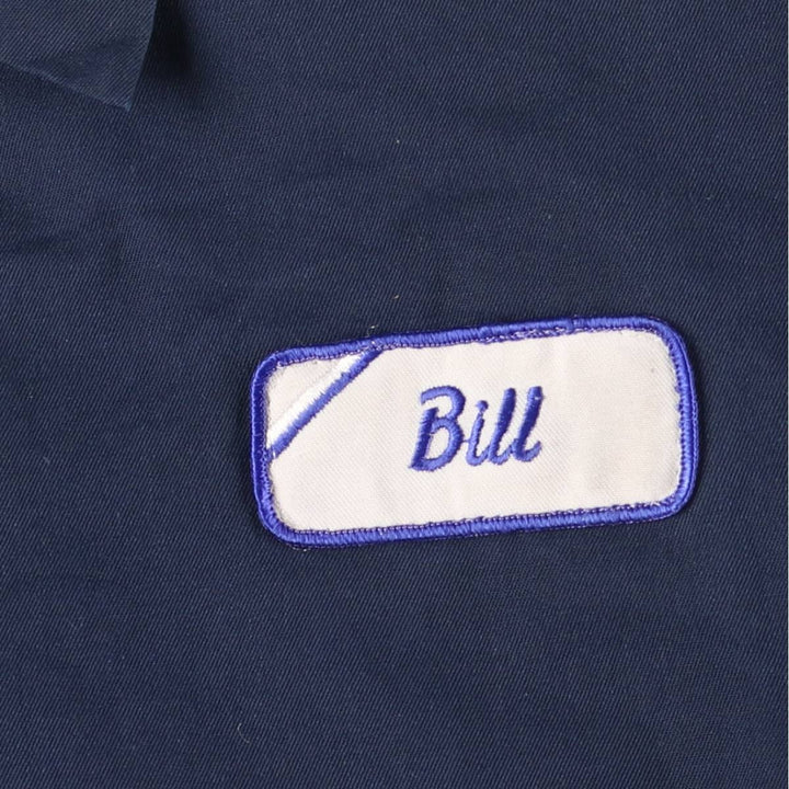 Vintage 1970s-1980'S WORK WEAR CORPORATION padded work jacket, size L, men's polyester navy blue type Vintage Second Hand