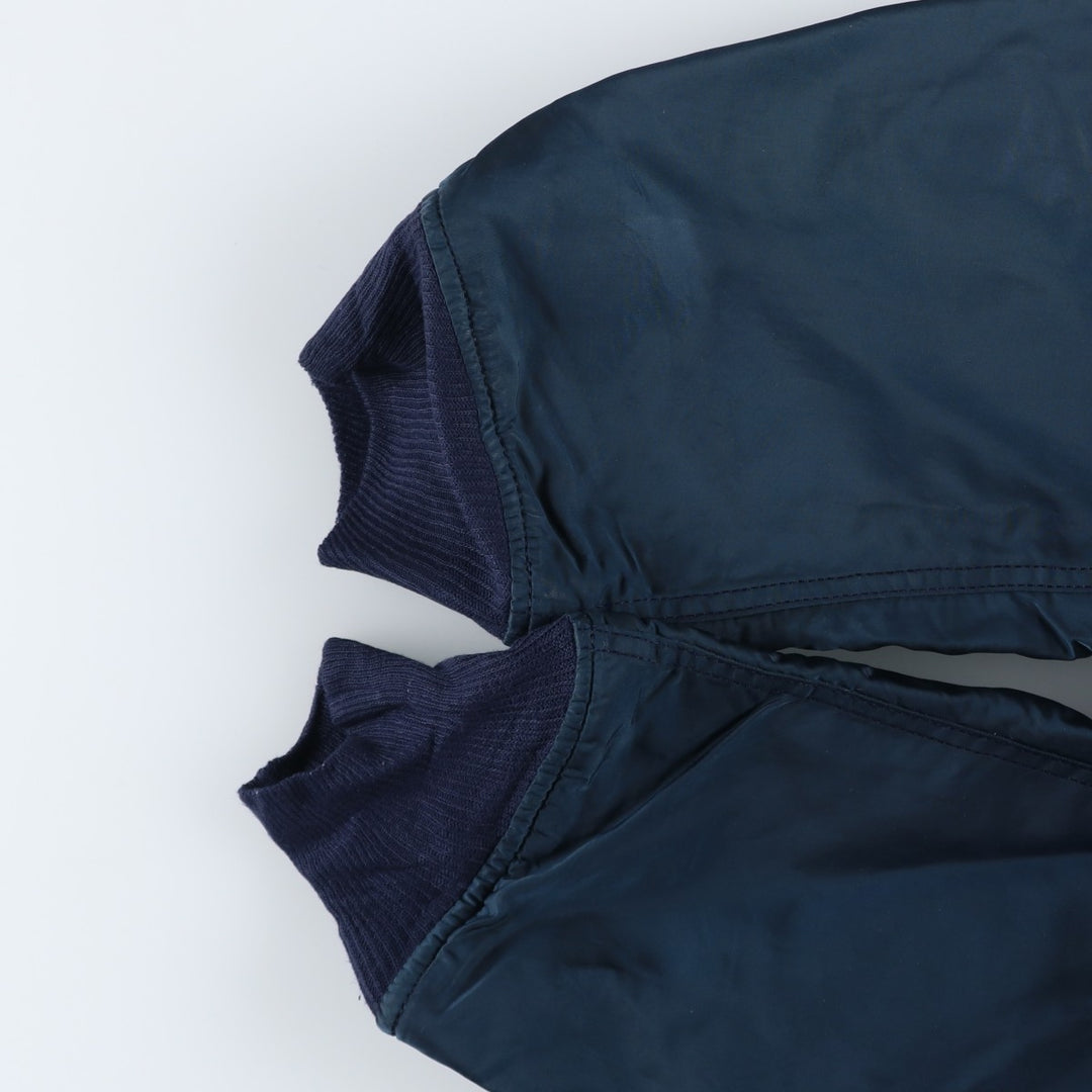 90'S civilian Alpha MA-1 style padded military flight jacket, made in the USA, men's size M, vintage Nylon navy blue type Vintage Second Hand
