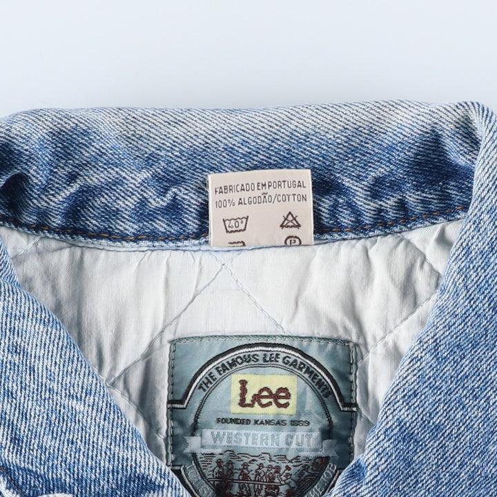 Vintage 90'S Lee Western Cut Riders denim jacket, size L, men's. cotton blue type Vintage Second Hand