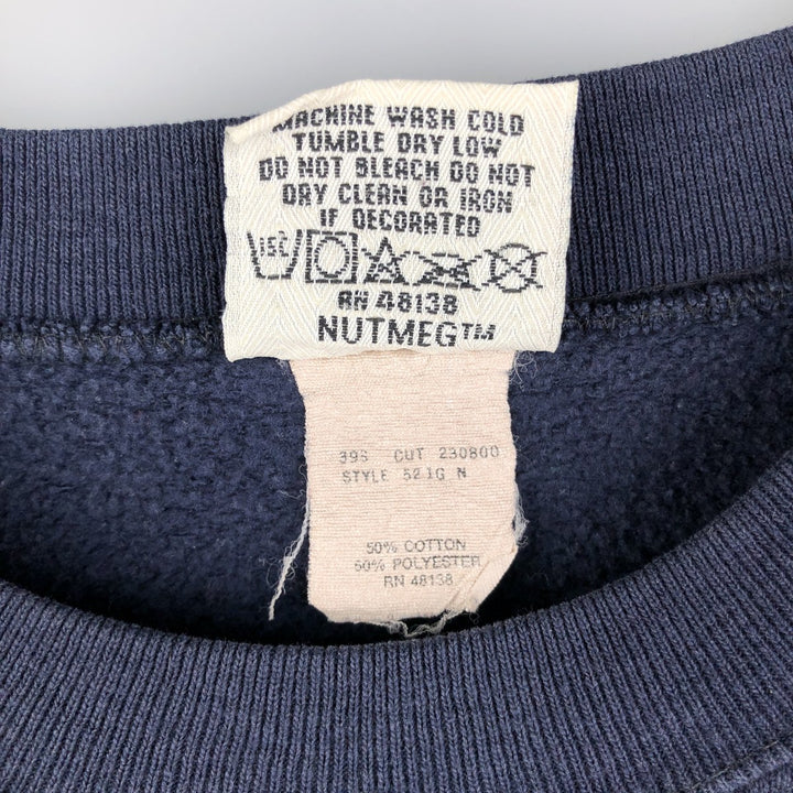 Vintage 90'S Nutmeg Dallas Cowboys Print Sweatshirt, Made in USA, Men's Size Large cotton navy blue type Vintage Second Hand