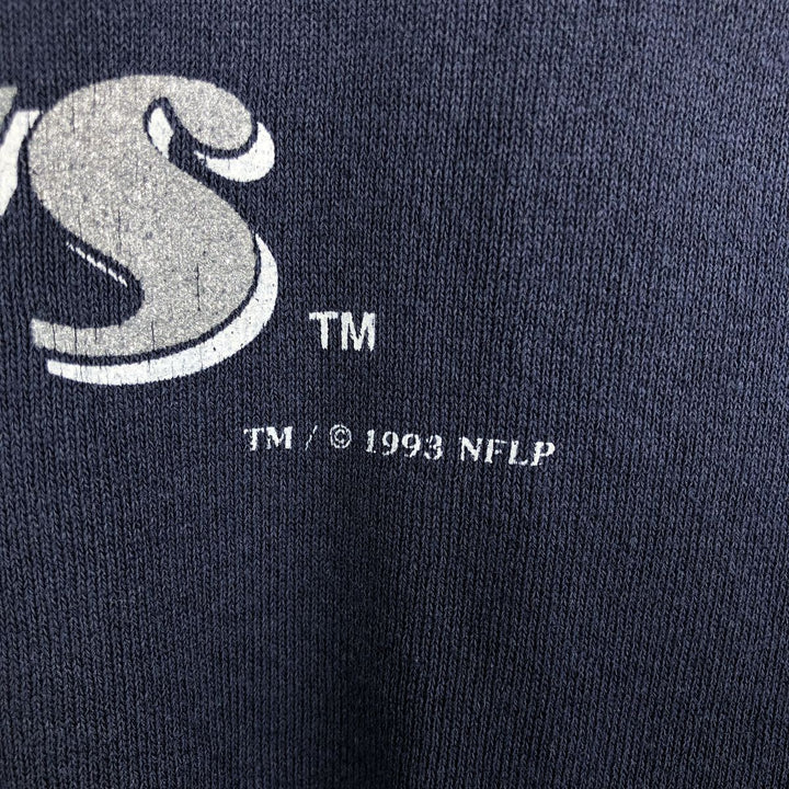 Vintage 90'S Nutmeg Dallas Cowboys Print Sweatshirt, Made in USA, Men's Size Large cotton navy blue type Vintage Second Hand
