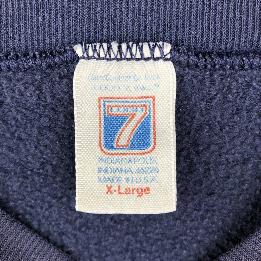 Vintage 90'S LOGO7 NFL Dallas Cowboys Print Sweatshirt, Made in USA, Men's Size XL cotton navy blue type Vintage Second Hand