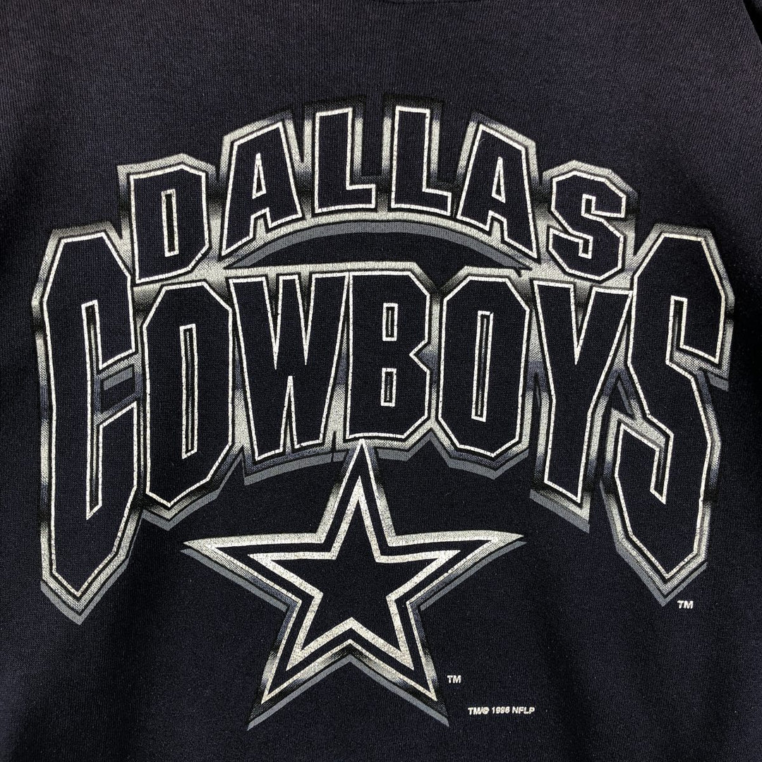 Vintage 90'S LOGO7 NFL Dallas Cowboys Print Sweatshirt, Made in USA, Men's Size XL cotton navy blue type Vintage Second Hand