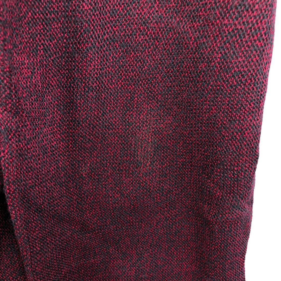 Vintage 1970'S Van Heusen acrylic knit cardigan, made in the USA, size M, men's. Oron Acrylic wine-red Vintage Second Hand