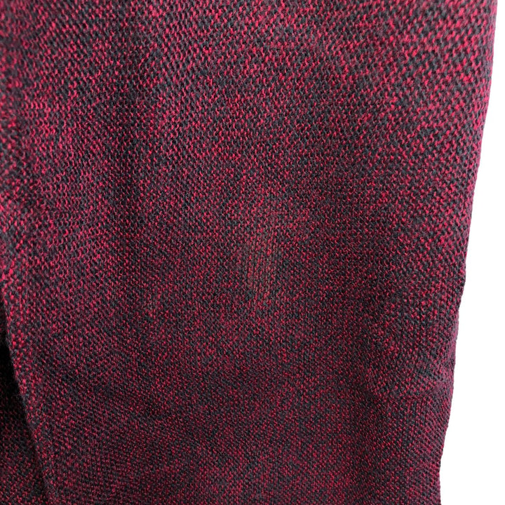 Vintage 1970'S Van Heusen acrylic knit cardigan, made in the USA, size M, men's. Oron Acrylic wine-red Vintage Second Hand
