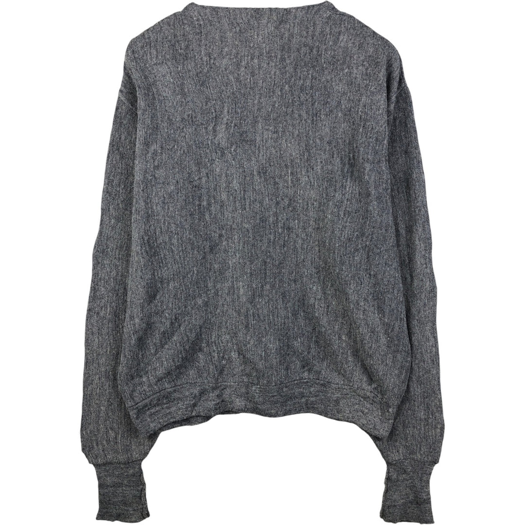 Vintage 80s-90'S OKATON acrylic knit cardigan, made in the USA, men's size XL Oron Acrylic gray type Vintage Second Hand