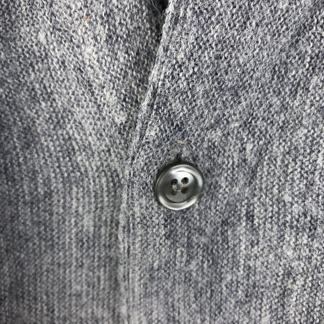 Vintage 80s-90'S OKATON acrylic knit cardigan, made in the USA, men's size XL Oron Acrylic gray type Vintage Second Hand