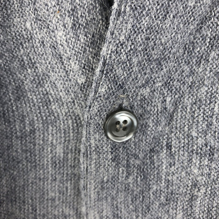 Vintage 80s-90'S OKATON acrylic knit cardigan, made in the USA, men's size XL Oron Acrylic gray type Vintage Second Hand
