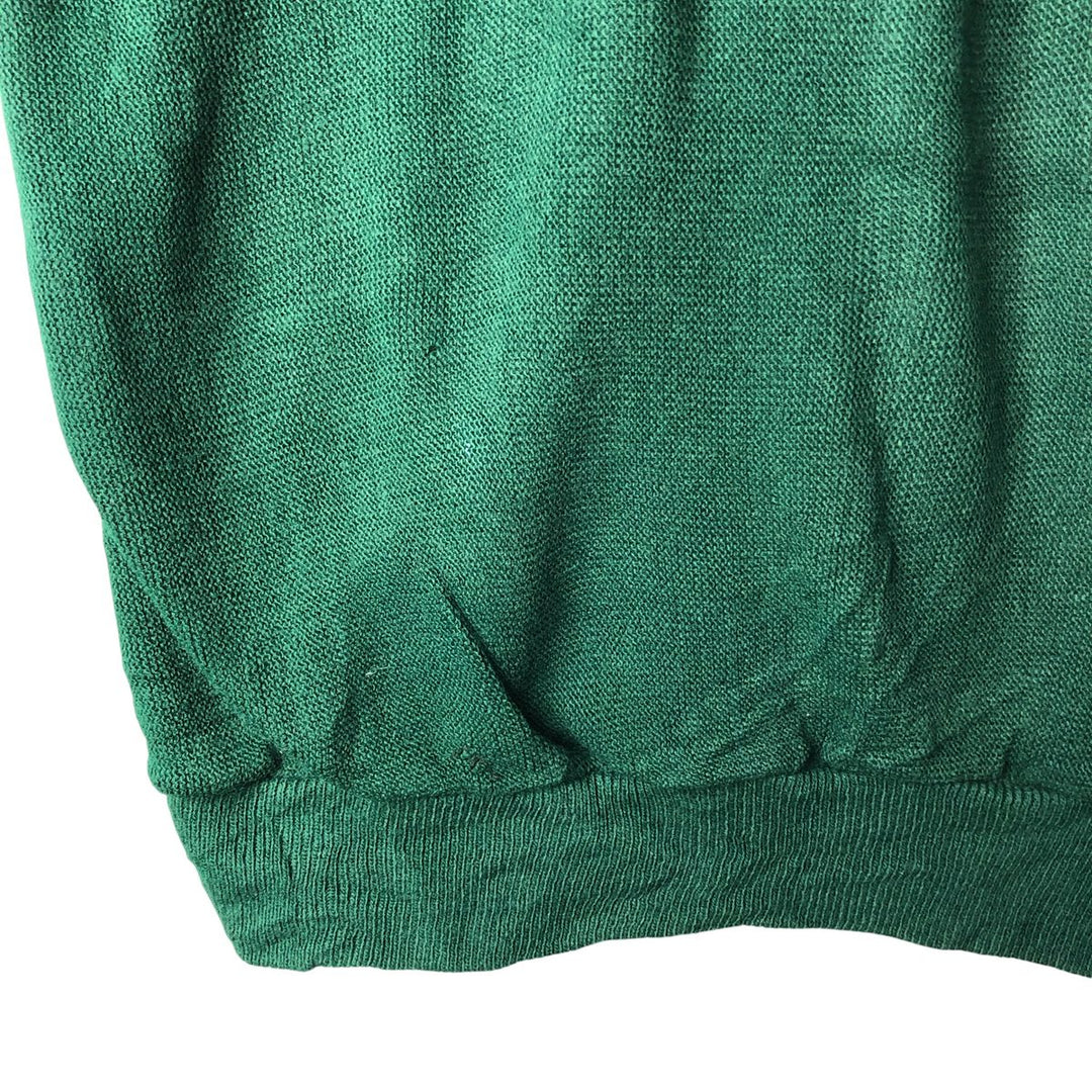 90'S IZOD acrylic knit cardigan, made in the USA, men's size M, vintage unclear green type Vintage Second Hand