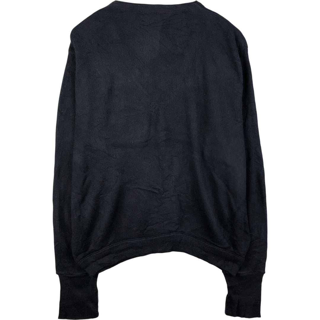 90'S IZOD acrylic knit cardigan, made in the USA, men's size XL, vintage unclear navy blue type Vintage Second Hand