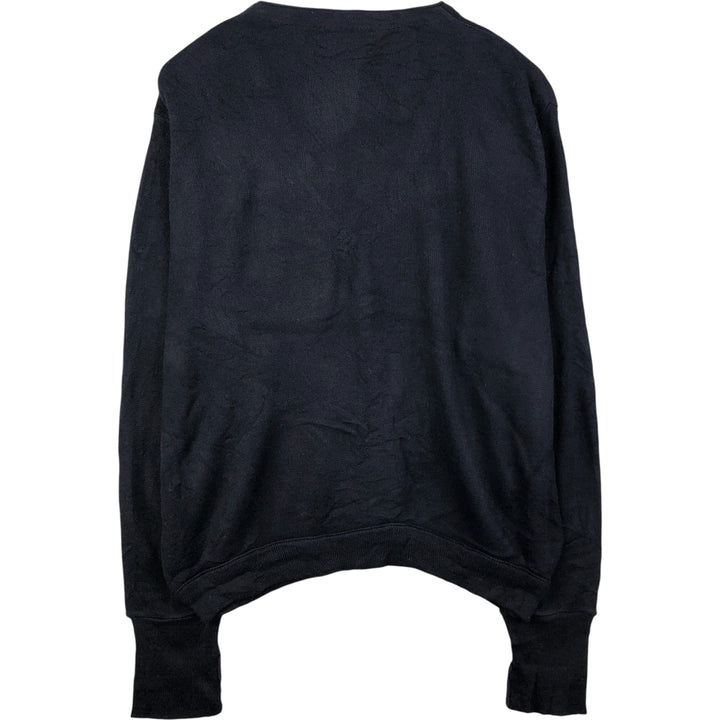 90'S IZOD acrylic knit cardigan, made in the USA, men's size XL, vintage unclear navy blue type Vintage Second Hand