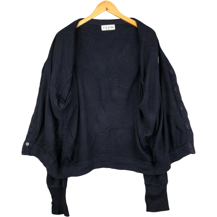 90'S IZOD acrylic knit cardigan, made in the USA, men's size XL, vintage unclear navy blue type Vintage Second Hand
