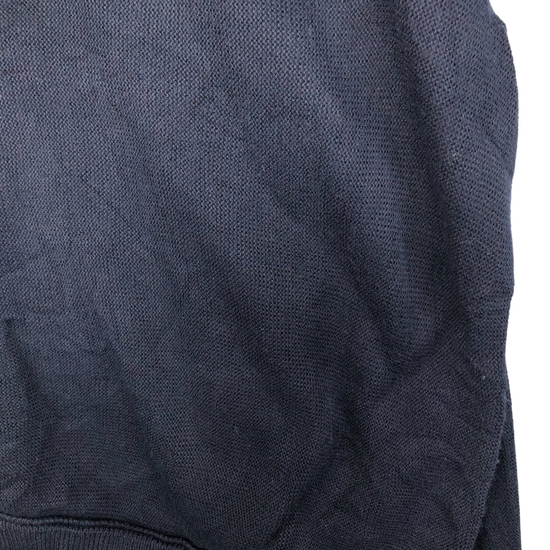 90'S IZOD acrylic knit cardigan, made in the USA, men's size XL, vintage unclear navy blue type Vintage Second Hand
