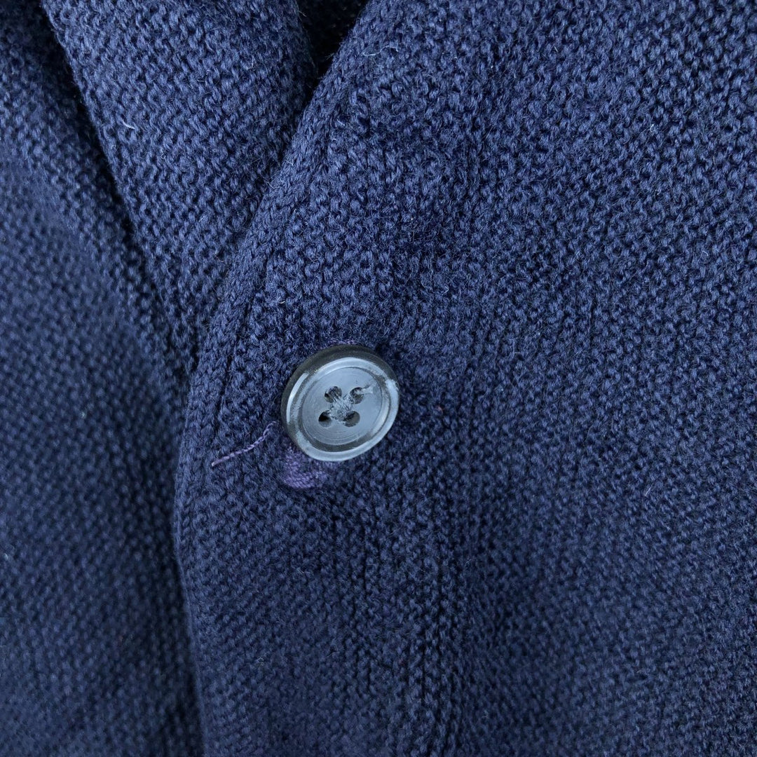 90'S IZOD acrylic knit cardigan, made in the USA, men's size XL, vintage unclear navy blue type Vintage Second Hand