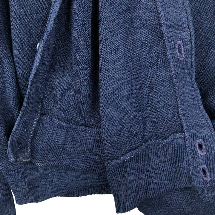 90'S IZOD acrylic knit cardigan, made in the USA, men's size XL, vintage unclear navy blue type Vintage Second Hand
