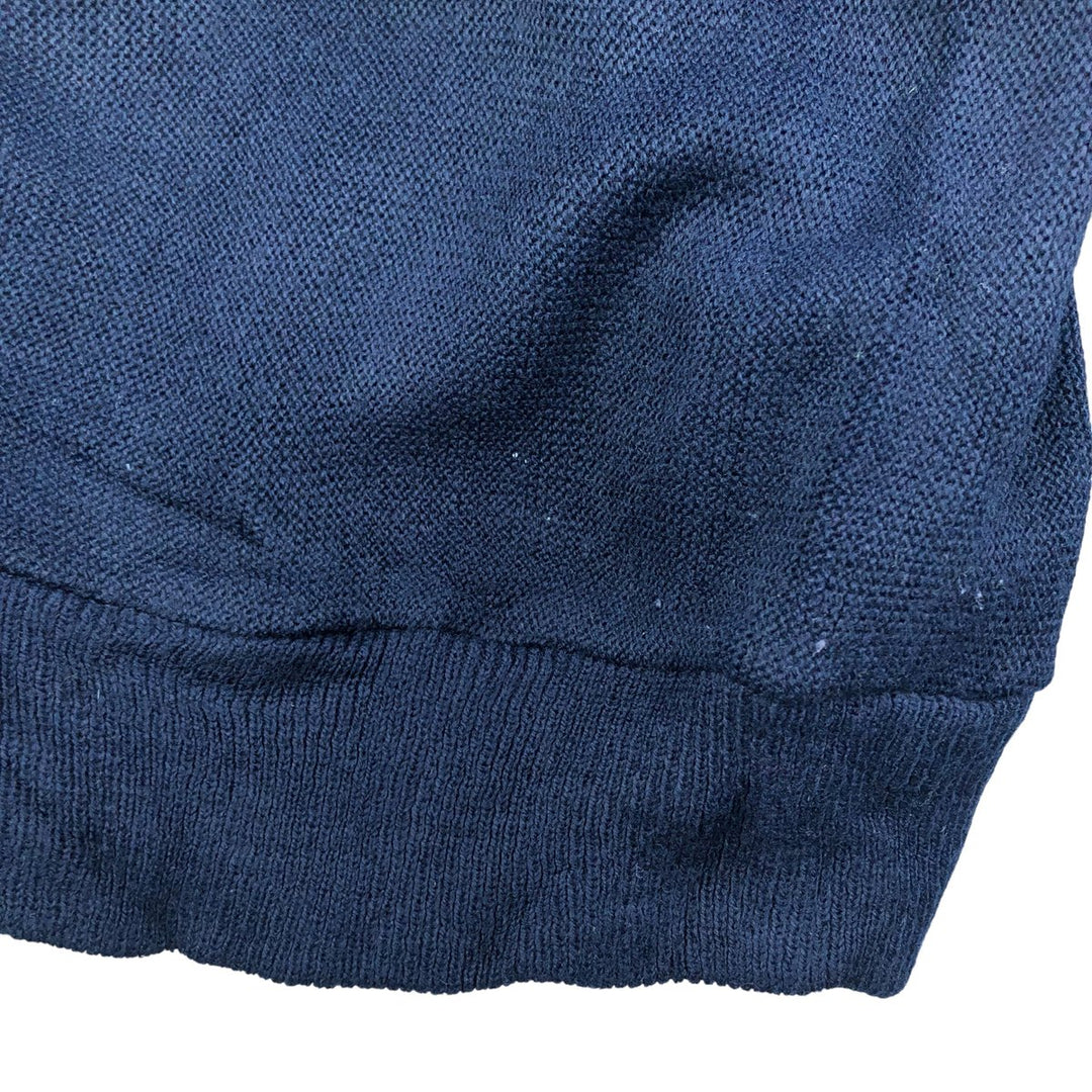 90'S IZOD acrylic knit cardigan, made in the USA, men's size XL, vintage unclear navy blue type Vintage Second Hand