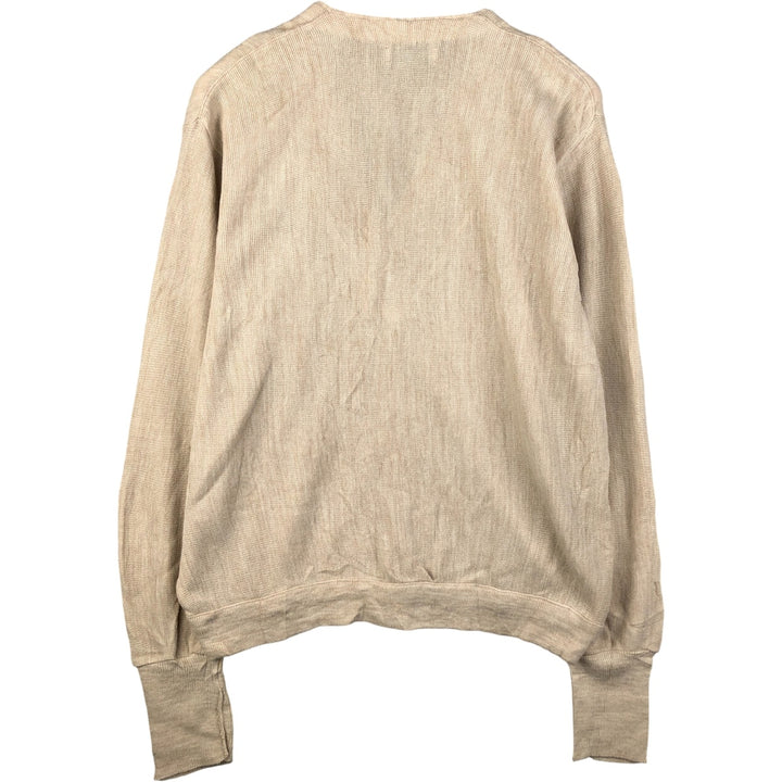 IZOD knit cardigan, made in the USA, men's size XL unclear ivory Vintage Second Hand