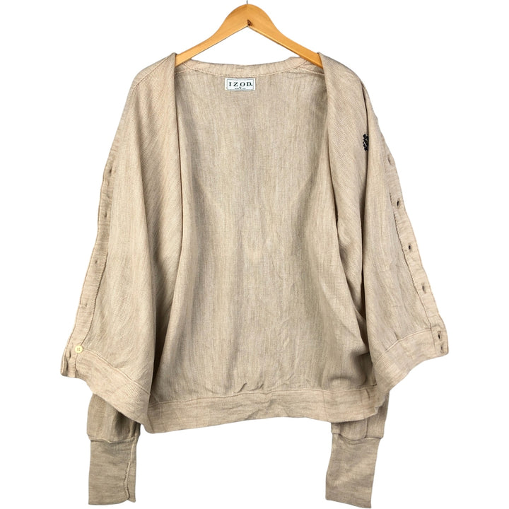 IZOD knit cardigan, made in the USA, men's size XL unclear ivory Vintage Second Hand
