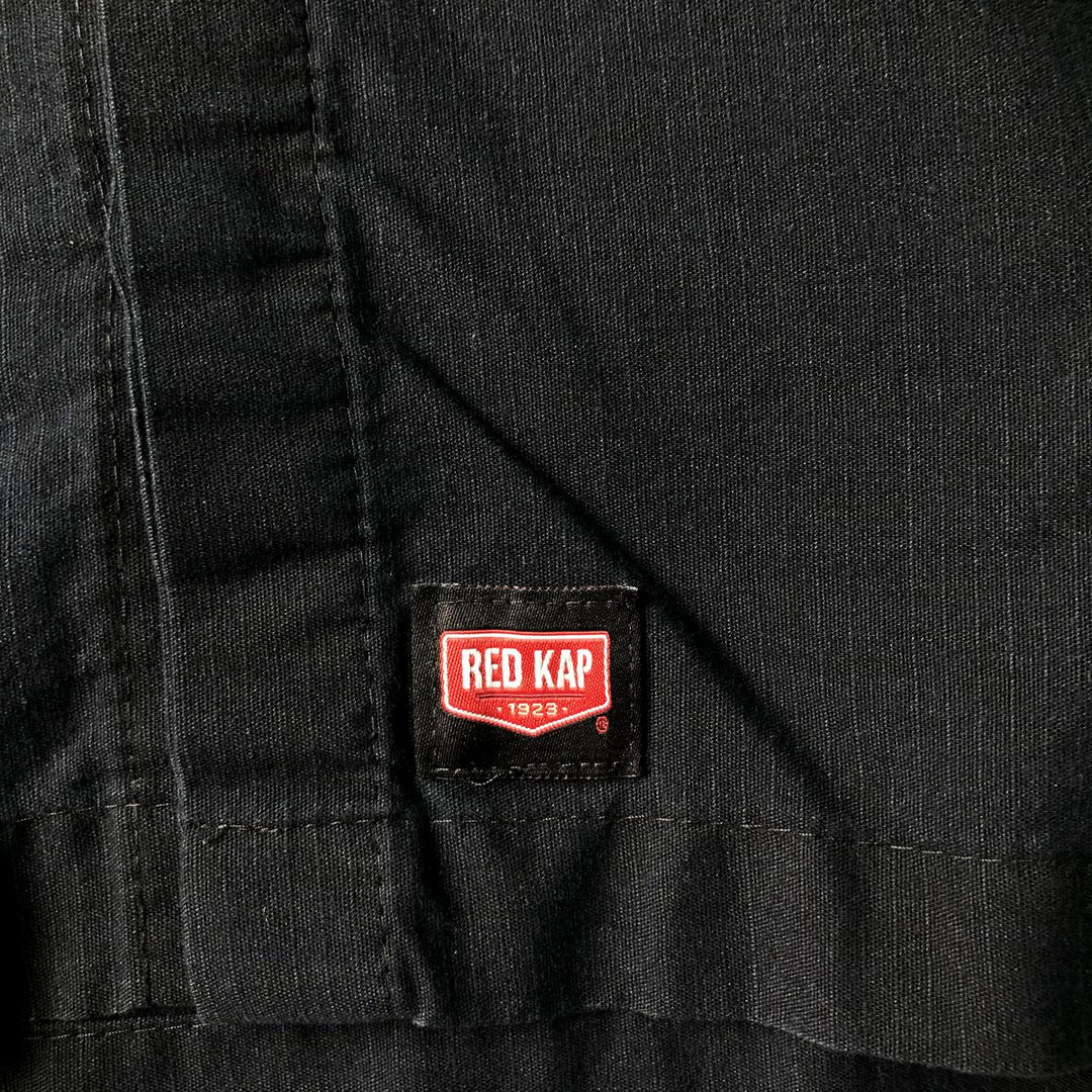 Red kap Open Collar Two-Tone Short Sleeve Work Shirt, Men's Size Small polyester navy blue type Vintage Second Hand
