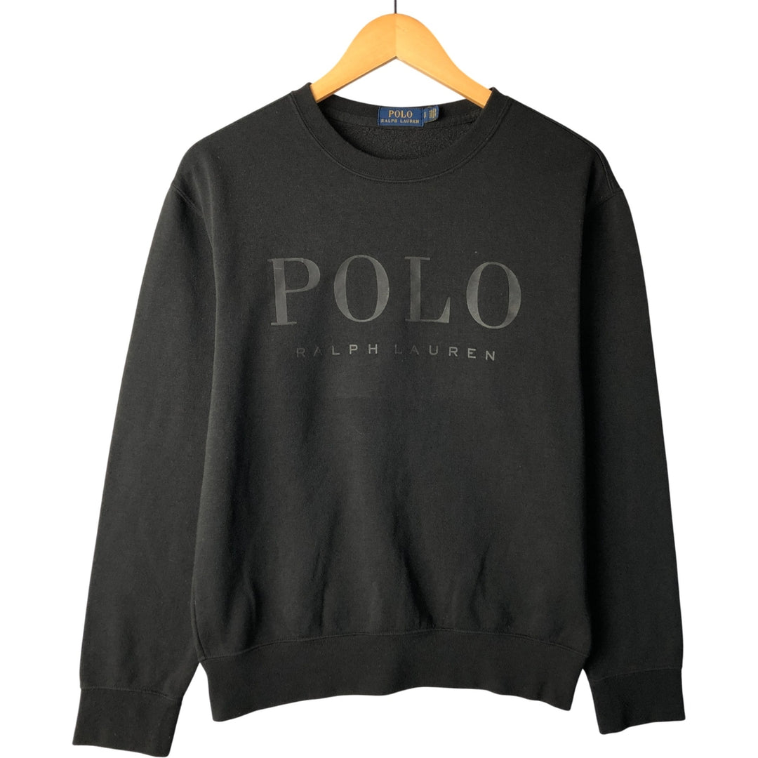 Ralph Lauren POLO RALPH LAUREN logo sweatshirt, men's size S polyester black type Vintage Second Hand
