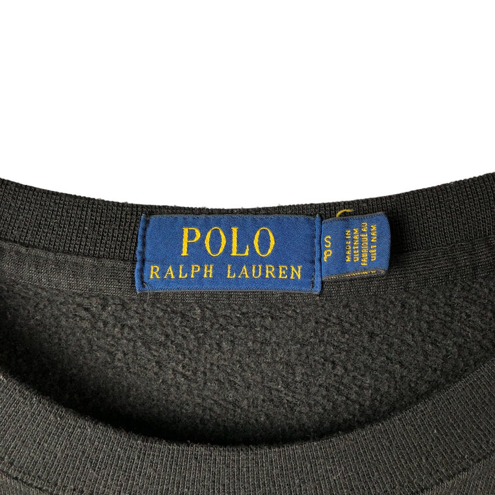 Ralph Lauren POLO RALPH LAUREN logo sweatshirt, men's size S polyester black type Vintage Second Hand
