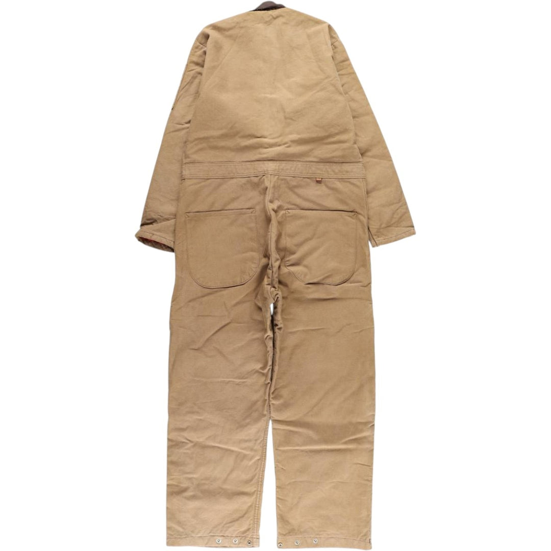 Oversized 70s-80'S Big Ben BIGBEN duck print long-sleeved jumpsuit, men's size W42, vintage cotton brown type Vintage Second Hand