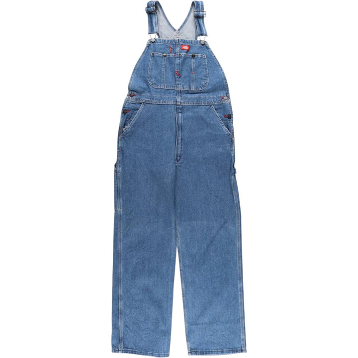 Dickies denim overalls for men, equivalent to W35 cotton blue type Vintage Second Hand