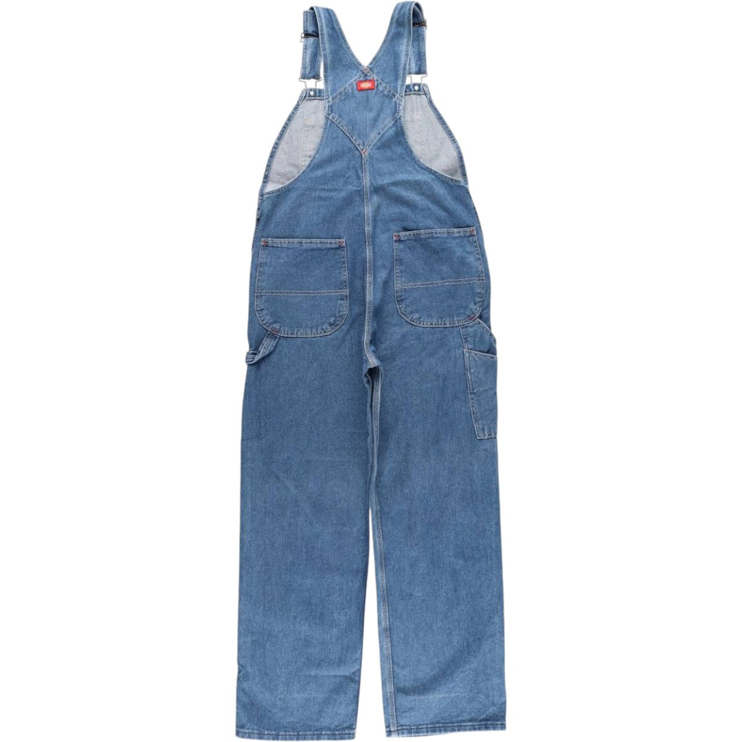 Dickies denim overalls for men, equivalent to W35 cotton blue type Vintage Second Hand