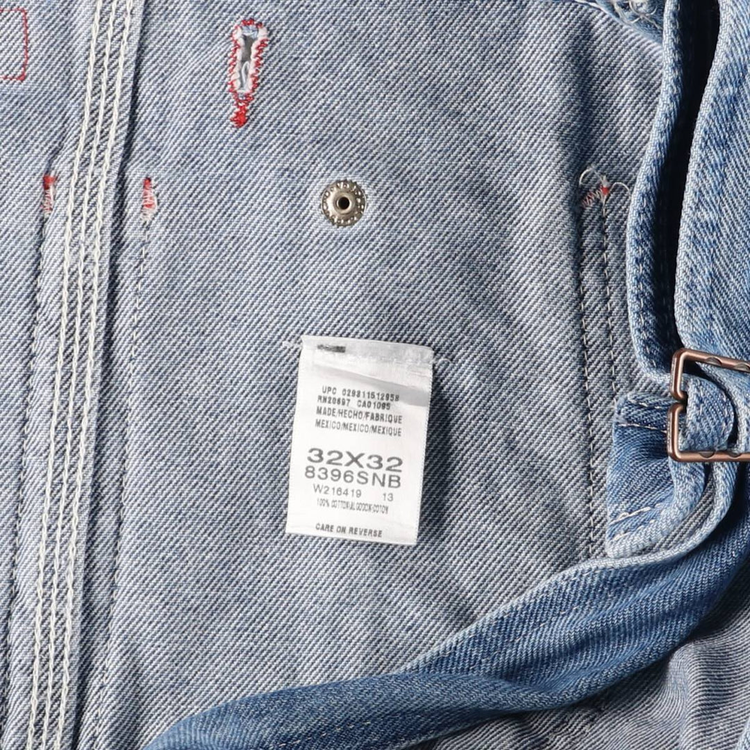 Dickies denim overalls for men, equivalent to W35 cotton blue type Vintage Second Hand