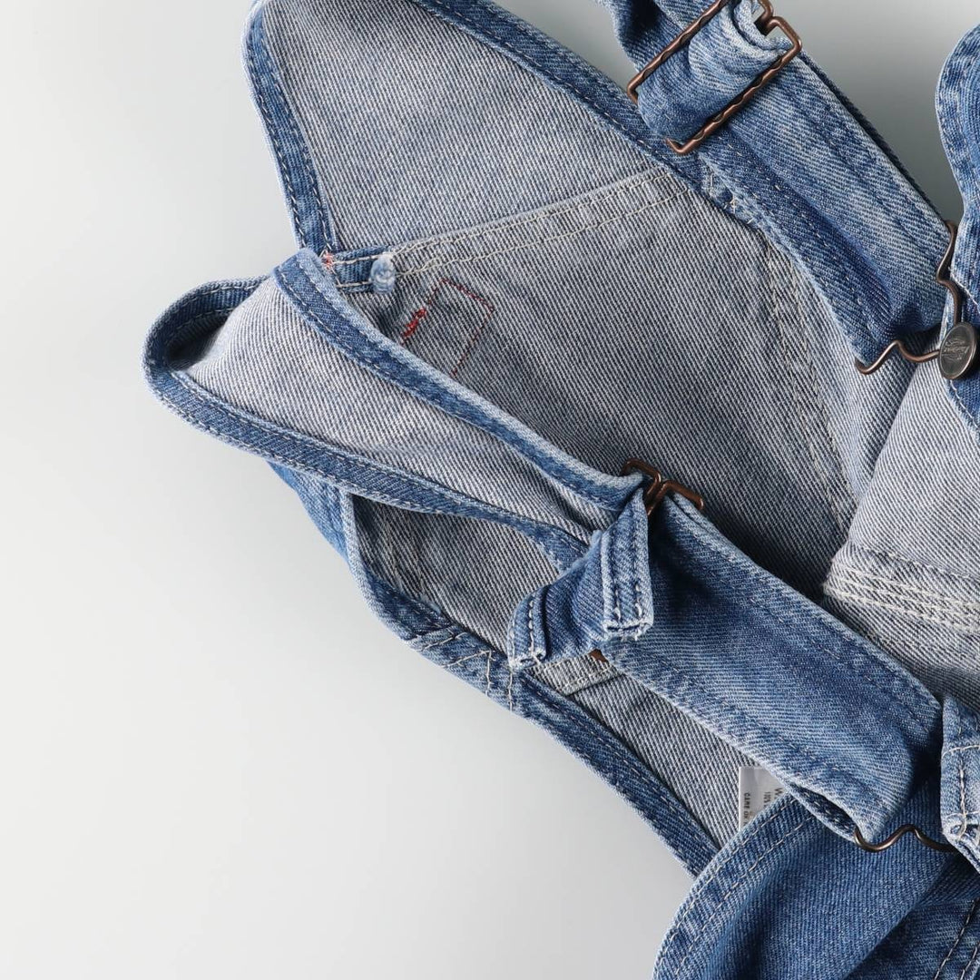 Dickies denim overalls for men, equivalent to W35 cotton blue type Vintage Second Hand