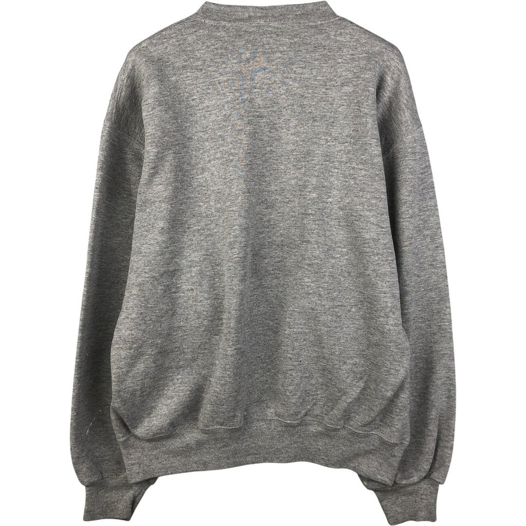 90'S Russell College Character Sweatshirt, Made in USA, Men's Size L, Vintage cotton gray type Vintage Second Hand