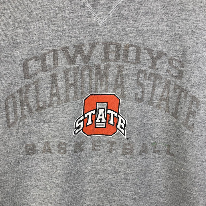 90'S Russell College Character Sweatshirt, Made in USA, Men's Size L, Vintage cotton gray type Vintage Second Hand