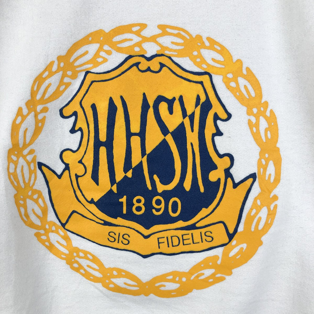 Hanes Vintage College Sweatshirt, Made in USA, Men's Size XL cotton white type Vintage Second Hand