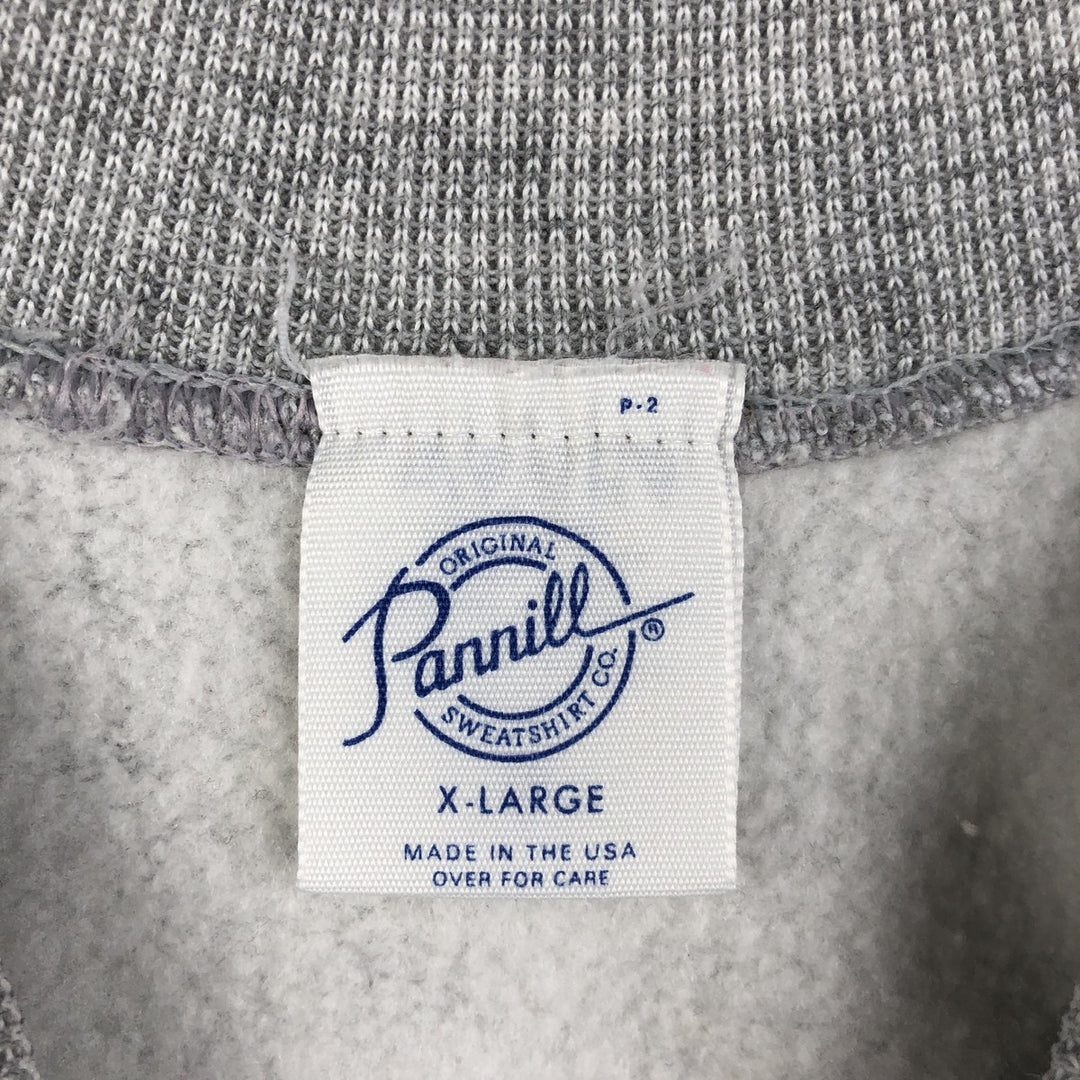 Vintage 1980'S Pannill college sweatshirt, made in the USA, size XL, men's acrylic gray type Vintage Second Hand
