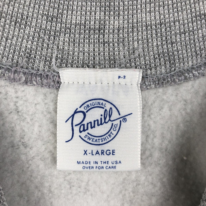 Vintage 1980'S Pannill college sweatshirt, made in the USA, size XL, men's acrylic gray type Vintage Second Hand