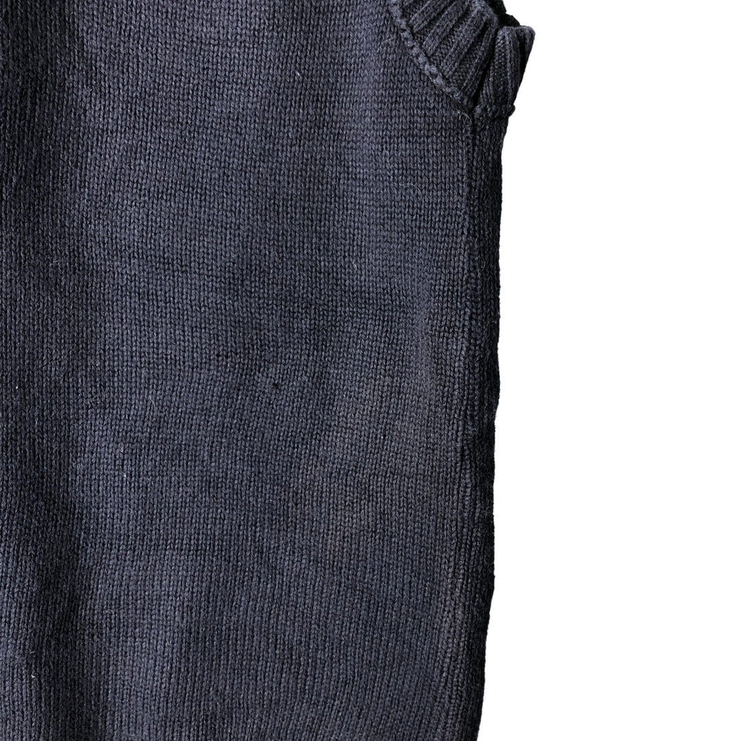 GHBass V-neck cotton knit vest, made in the USA, men's size L cotton navy blue type Vintage Second Hand