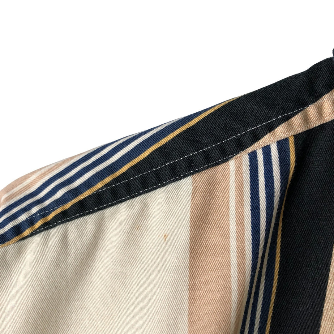 Ralph Lauren Chaps short-sleeved button-down striped shirt, men's size L cotton Beige type Vintage Second Hand