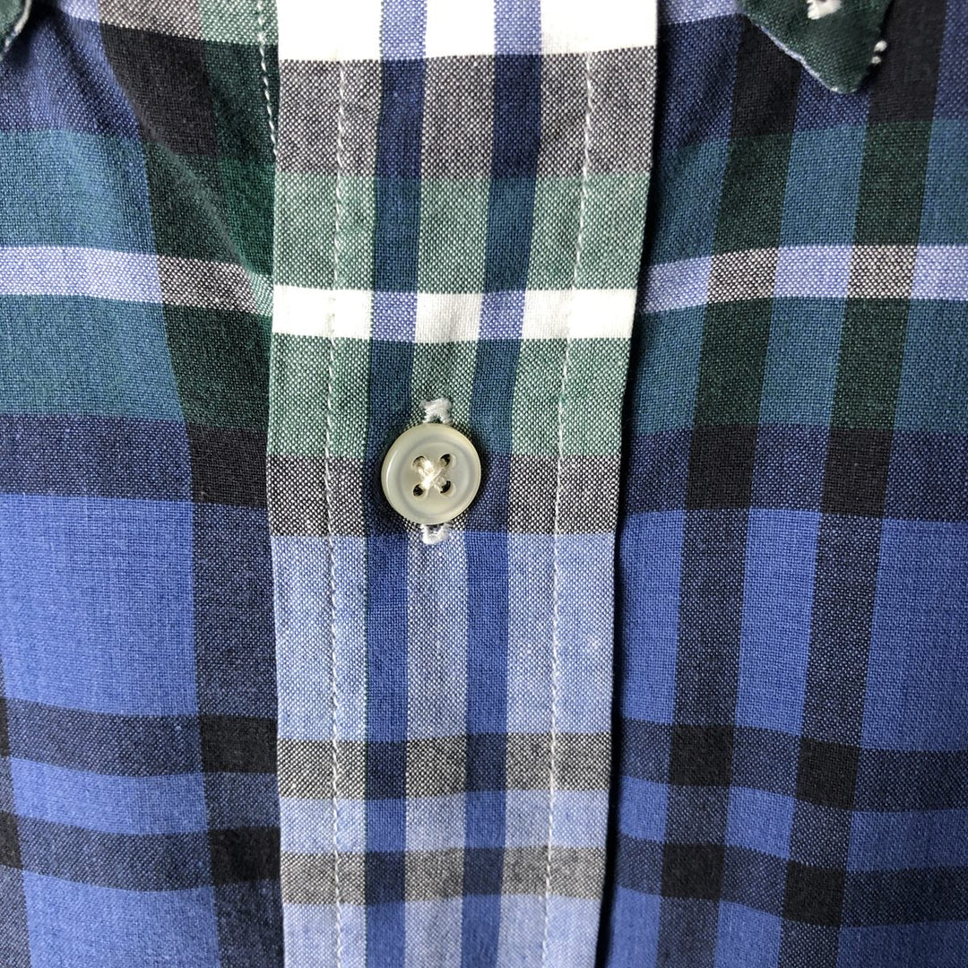 Ralph Lauren Big Shirt, Short Sleeve Button-Down Check Shirt, Men's Size XL cotton white type Vintage Second Hand