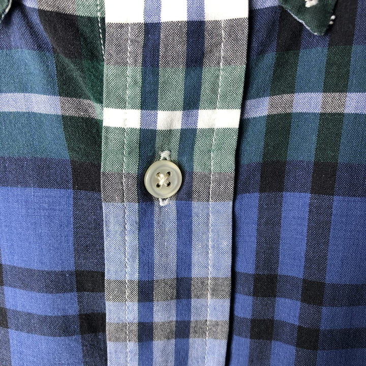 Ralph Lauren Big Shirt, Short Sleeve Button-Down Check Shirt, Men's Size XL cotton white type Vintage Second Hand