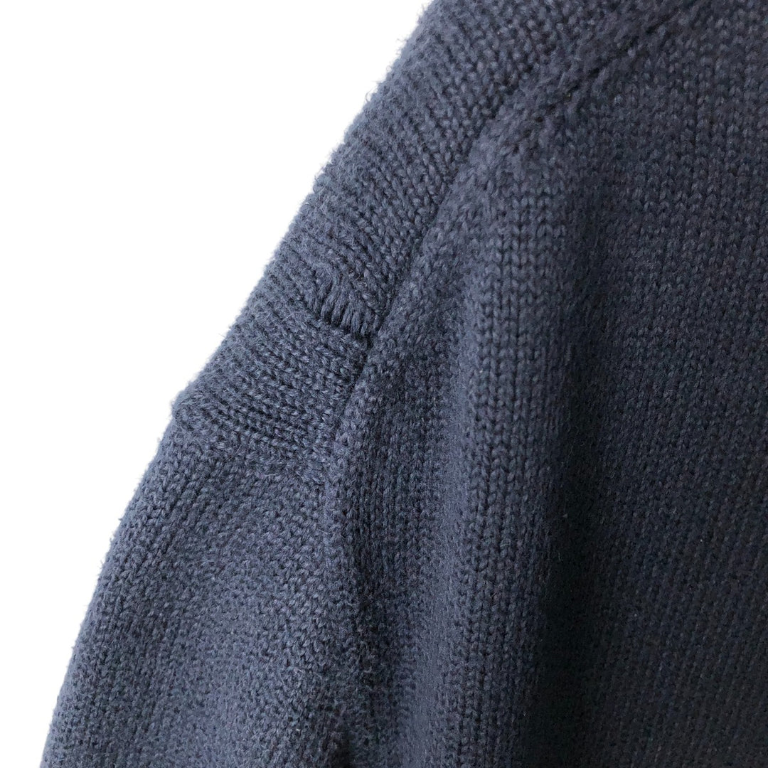 Ralph Lauren POLO RALPH LAUREN Cotton Knit Half-Zip Sweater Men's XXL cotton navy blue type Vintage Second Hand