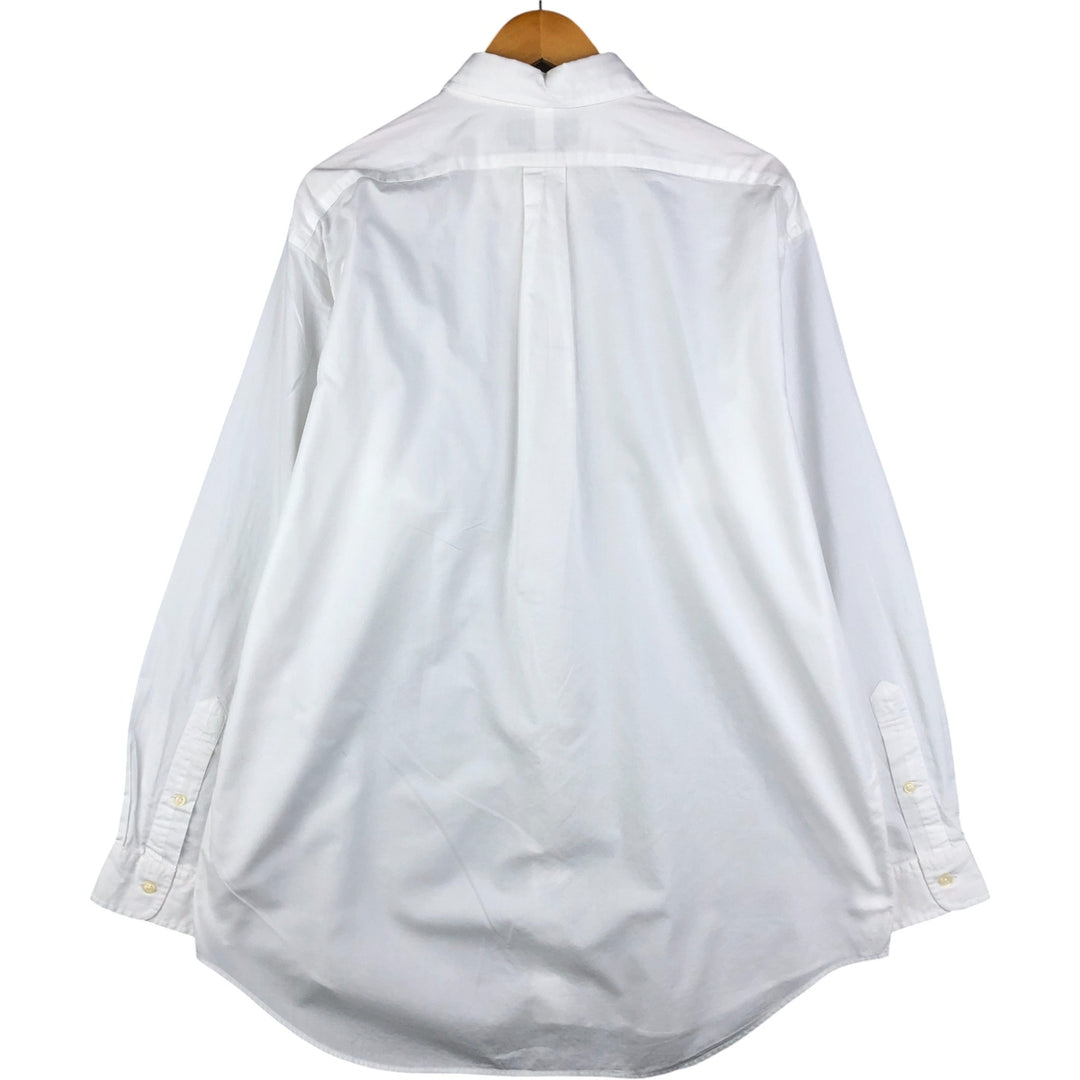 Ralph Lauren YARMOUTH long sleeve button down shirt, men's size L cotton white type Vintage Second Hand