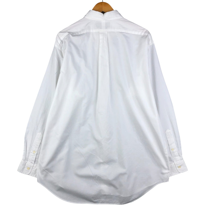 Ralph Lauren YARMOUTH long sleeve button down shirt, men's size L cotton white type Vintage Second Hand