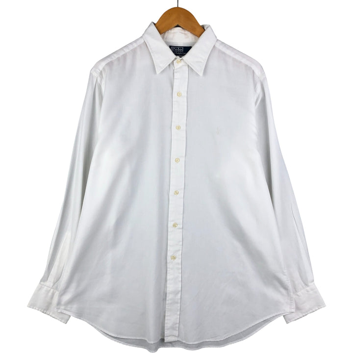 Ralph Lauren POLO by Ralph Lauren ANDREW long sleeve cotton shirt, men's size L cotton white type Vintage Second Hand