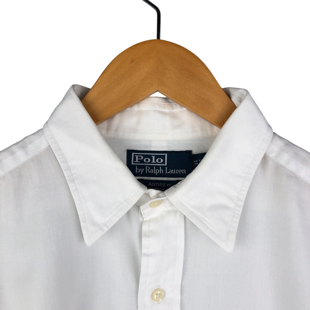 Ralph Lauren POLO by Ralph Lauren ANDREW long sleeve cotton shirt, men's size L cotton white type Vintage Second Hand