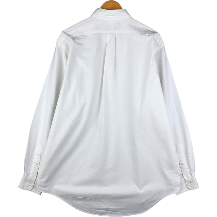 Ralph Lauren YARMOUTH long sleeve button down shirt, men's size L cotton white type Vintage Second Hand