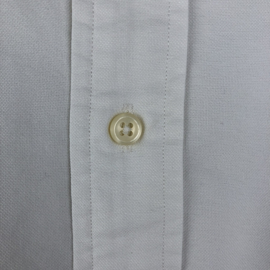 Ralph Lauren YARMOUTH long sleeve button down shirt, men's size L cotton white type Vintage Second Hand