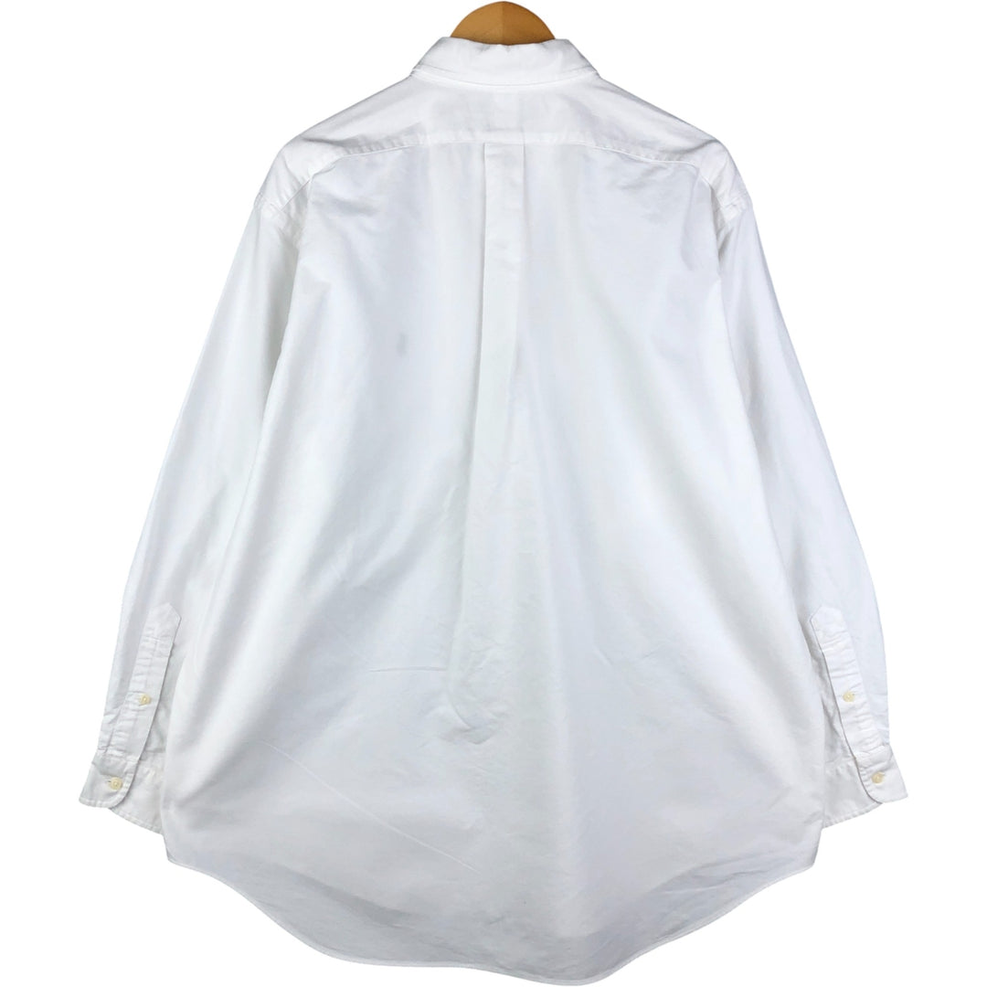Ralph Lauren YARMOUTH long sleeve button down shirt, men's XL size cotton white type Vintage Second Hand