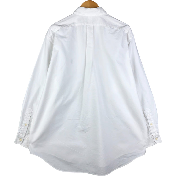 Ralph Lauren YARMOUTH long sleeve button down shirt, men's XL size cotton white type Vintage Second Hand