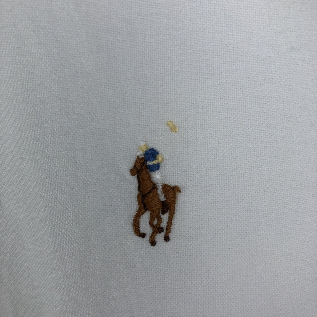 Ralph Lauren YARMOUTH long sleeve button down shirt, men's XL size cotton white type Vintage Second Hand