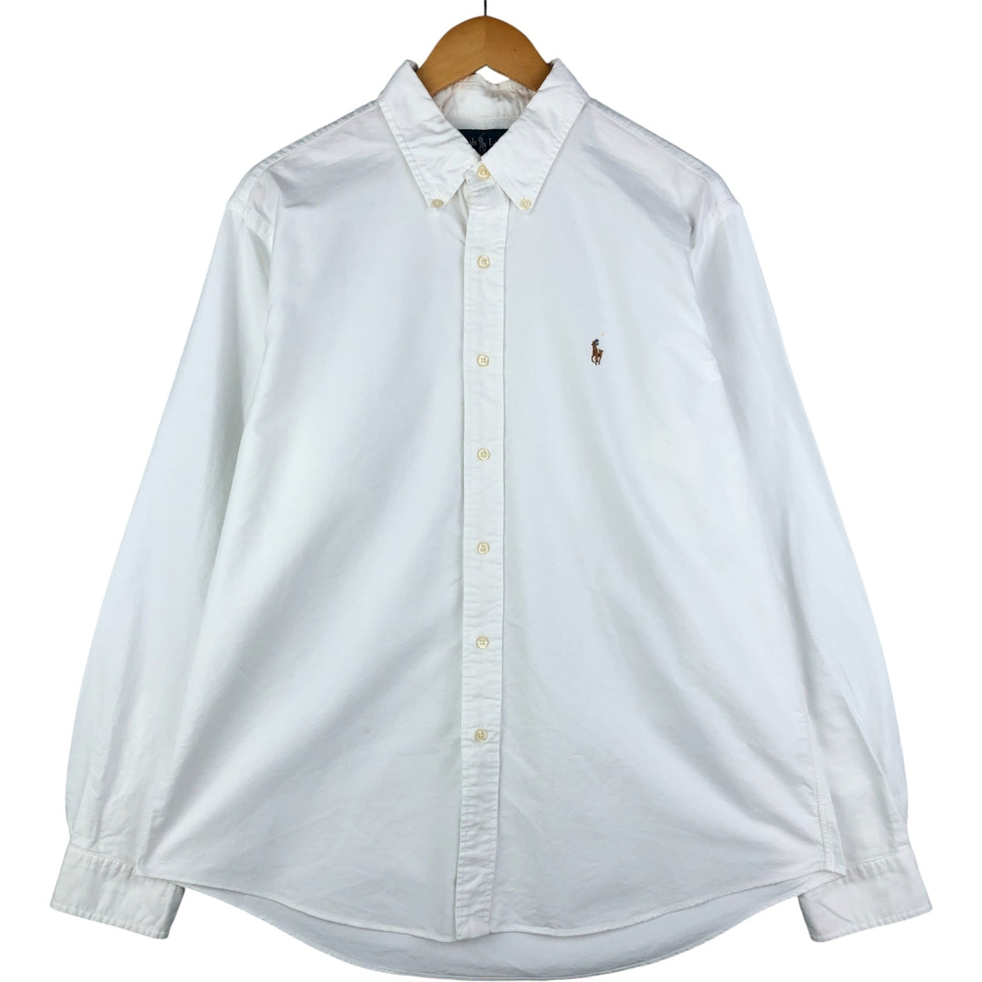 Ralph Lauren CUSTOM FIT long sleeve button down shirt, men's XL size cotton white type Vintage Second Hand